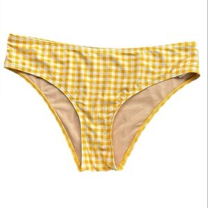 Old Navy Large Yellow Gingham Bikini Bottoms